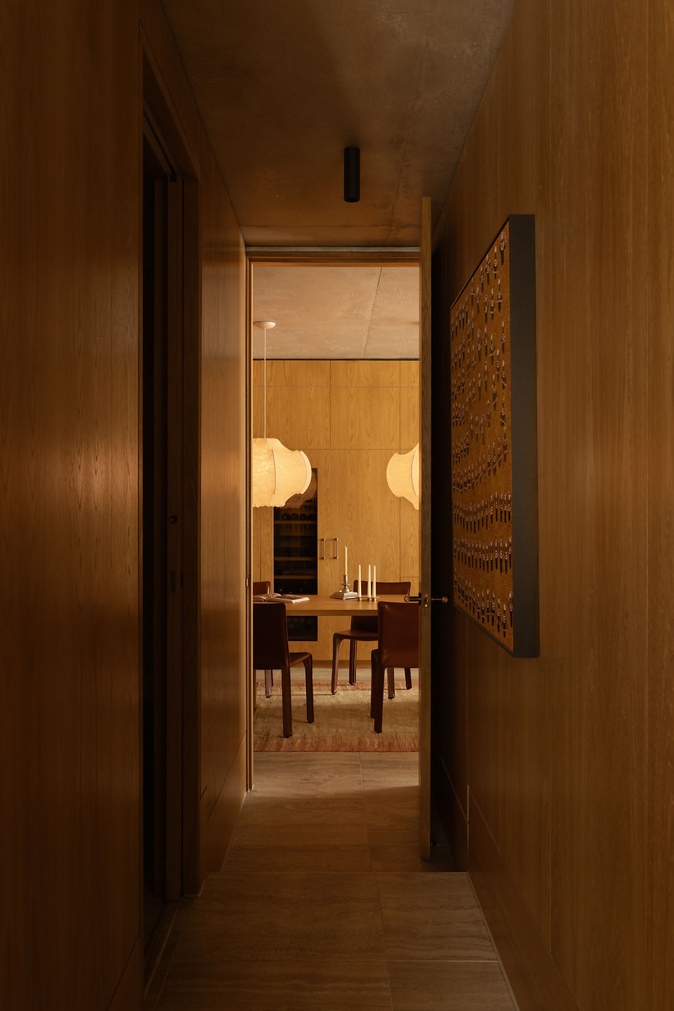 Circulation intérieure en bois dans Summit House à Mount Buller.