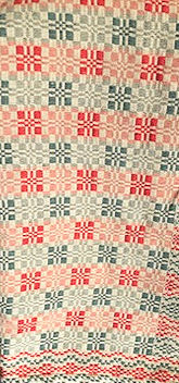 Red/Green/Tan 34" Table Square