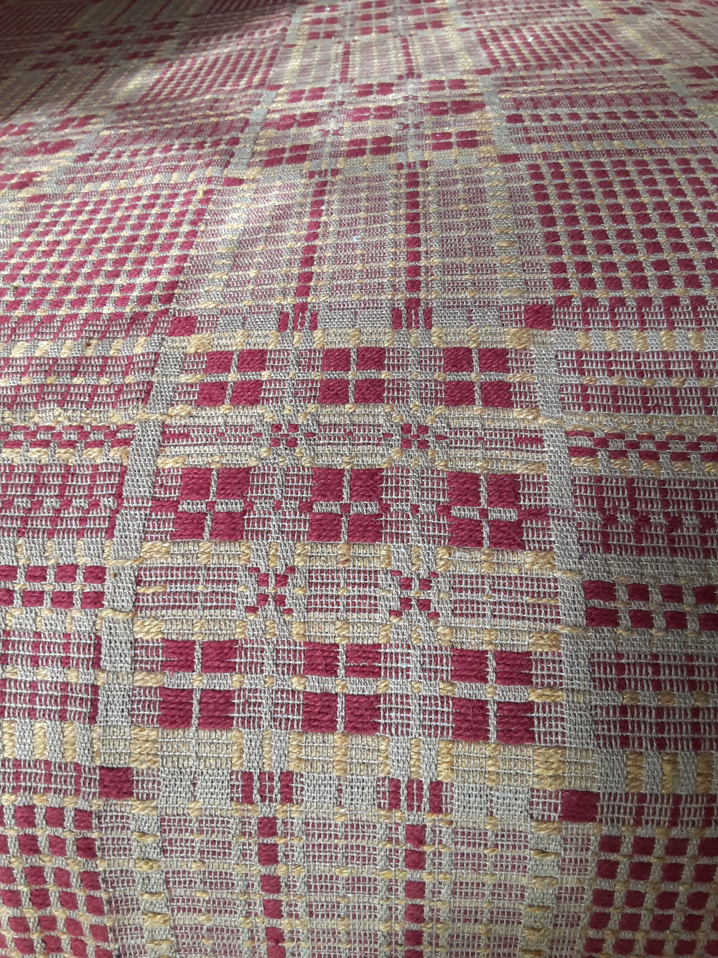 Red/Mustard/Tan 52 Square