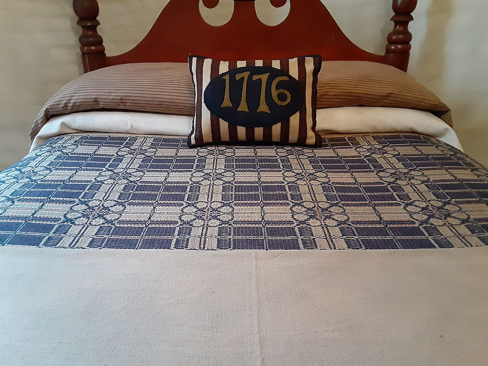 Thumbnail: Red/Blue/Tan Bed Cover