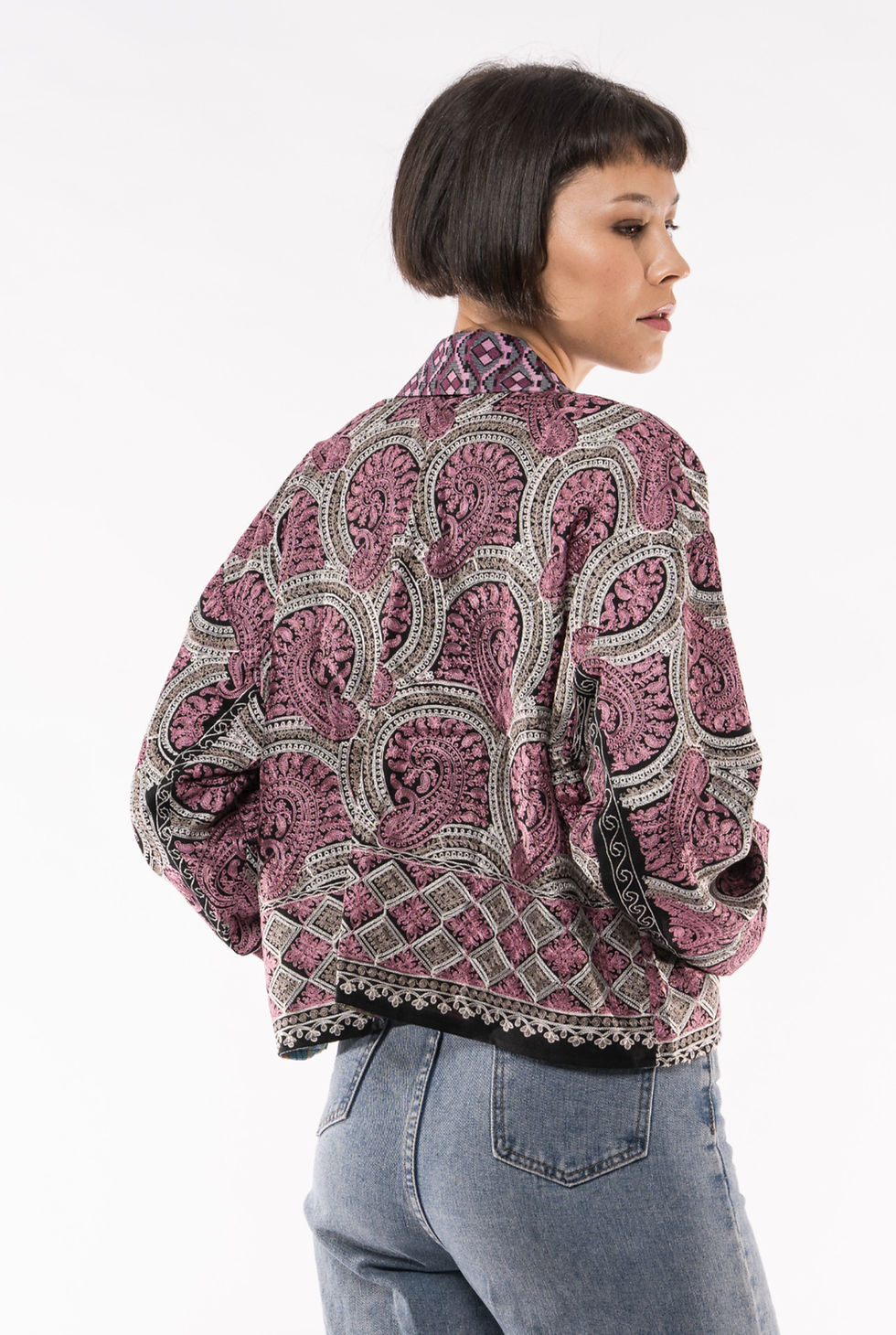 Thumbnail: Dhaka Cardigan I ~ Wool w/ Silk Embroidery