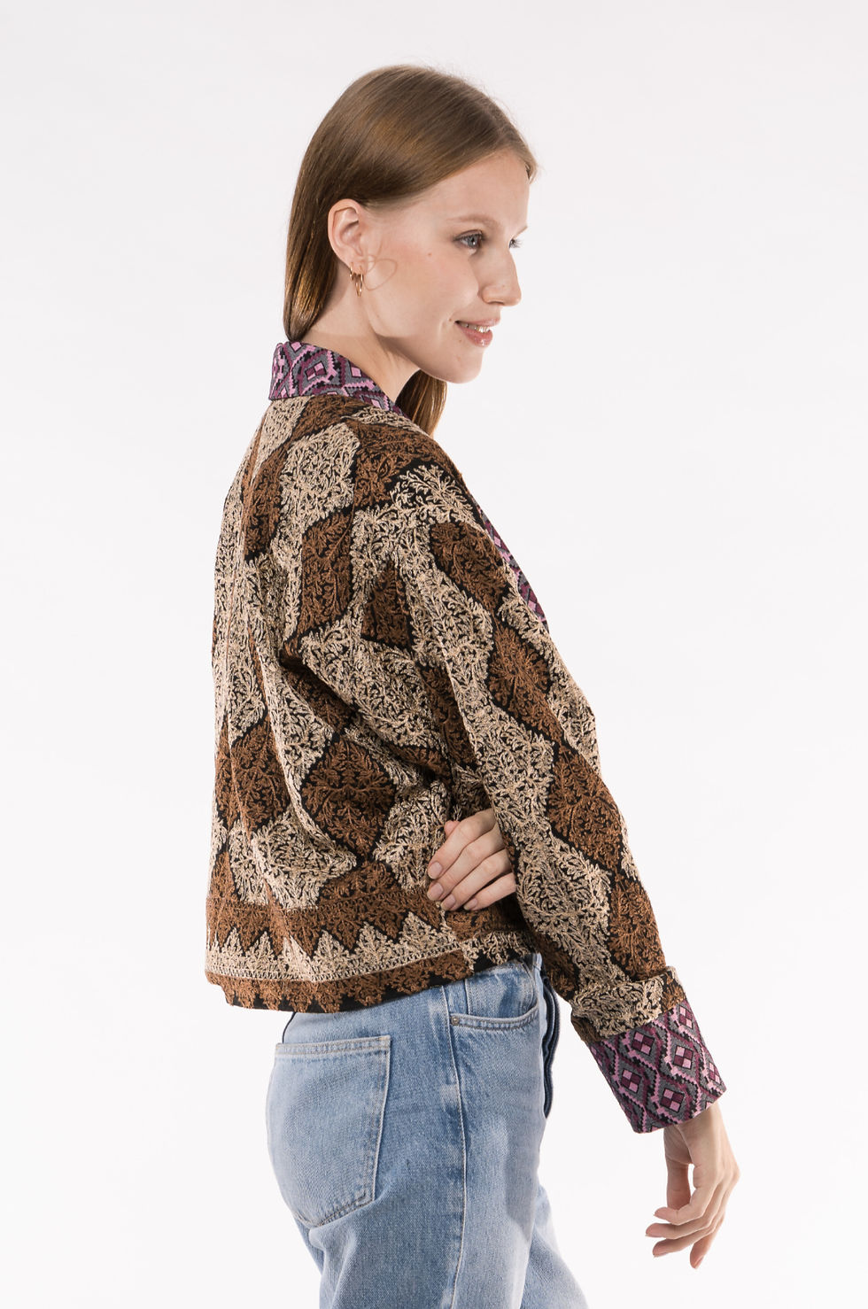 Thumbnail: Dhaka Cardigan IV ~ Wool w/ Silk Embroidery