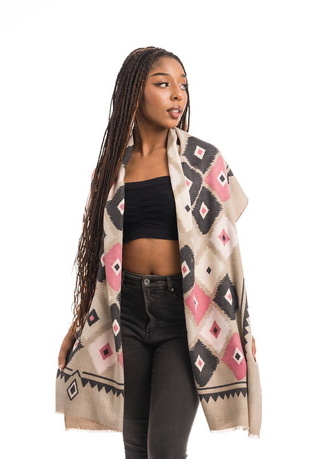 Olmoz Taupe ~ Camel Wool Scarf | IYANA KI