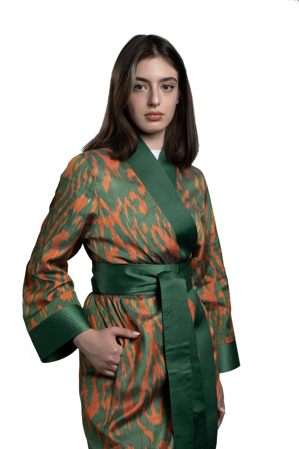 Miniatura: Juma Ikat Adras ~ Silk Fashion Robe