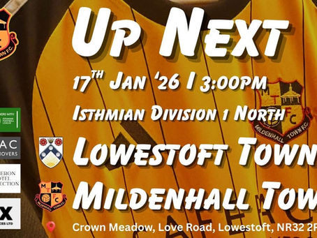 Jan 17 Away to Lowestoft