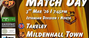 🟡⚫️ MATCH DAY - AWAY AT TAKELEY! ⚫️🟡