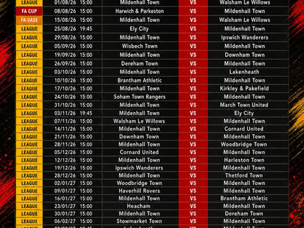 2026/27 Fixtures are out