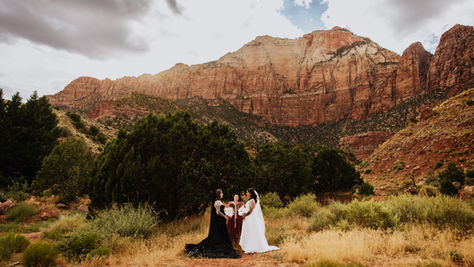 Zion National Park elopement ceremony officiated by Wilde Heart Weddings