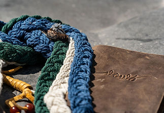 blue, green and tan handfasting cords