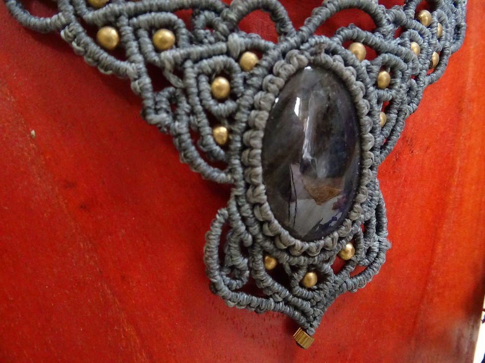 Thumbnail: Handmade Macrame Necklaces Lapis Lazuli