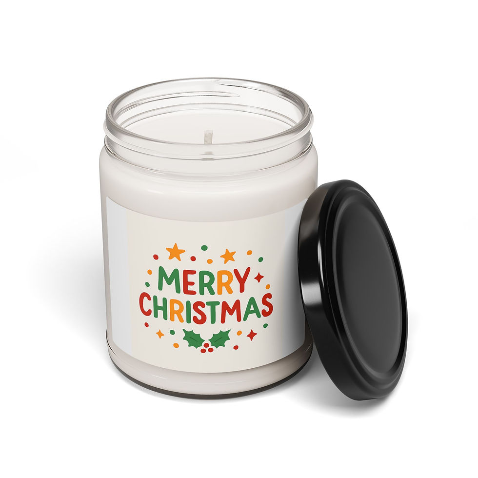 Thumbnail: Merry Christmas Scented Soy Candle — 9oz Holiday Fragrance Jar