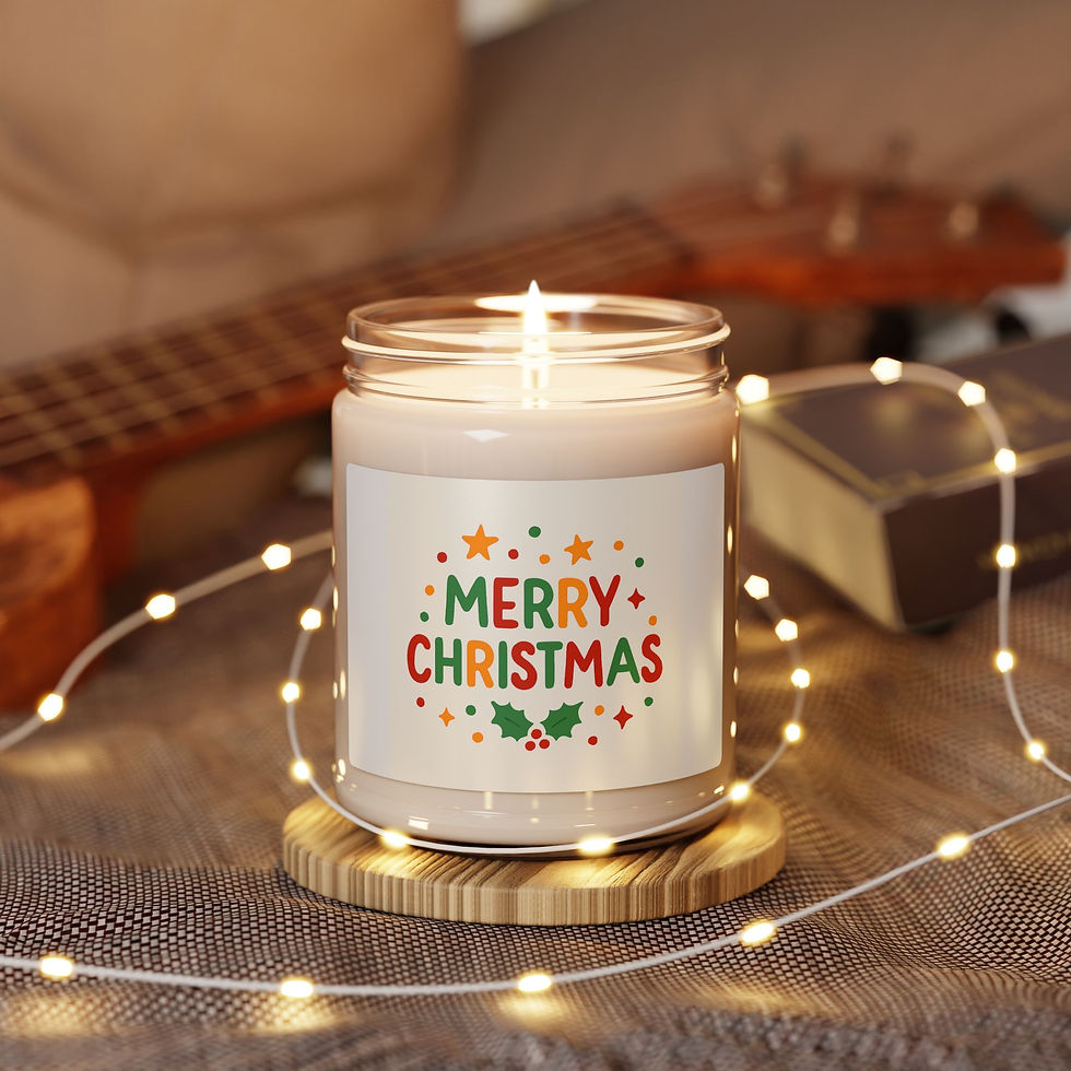 Thumbnail: Merry Christmas Scented Soy Candle — 9oz Holiday Fragrance Jar