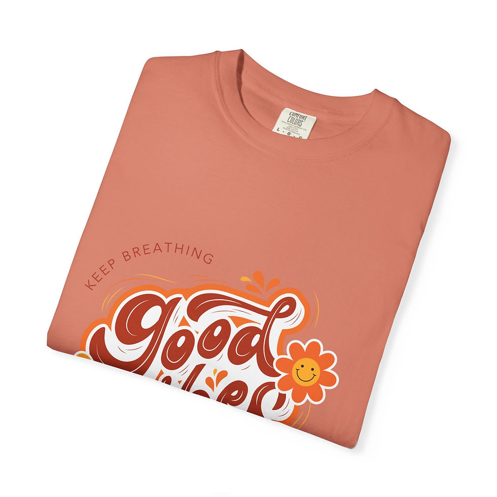 Thumbnail: Good Vibes T-Shirt — Retro Floral Positive Message Tee