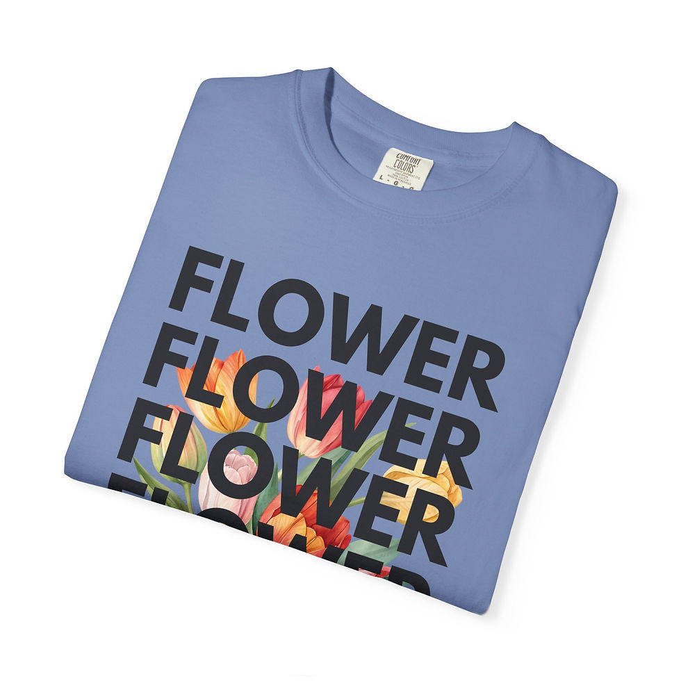 Thumbnail: Floral Flowers T-Shirt — Garment-Dyed Botanical Tee