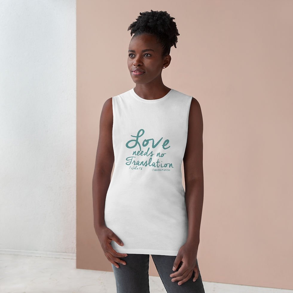Thumbnail: Love Needs No Translation Unisex Barnard Tank 