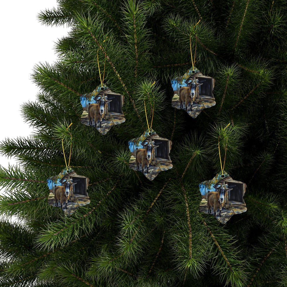 Thumbnail: Mistletoe the Goat Christmas Ornament