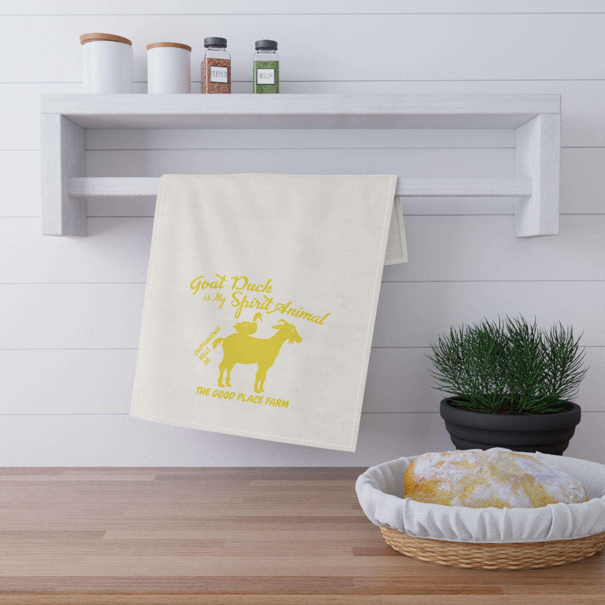 Goat Duck Tea Towel | Printed Cotton Kitchen Towel