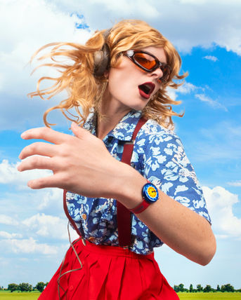 Self-portrait with headphones and sunglasses enjoying music photographed by photographer Alma Rosaz