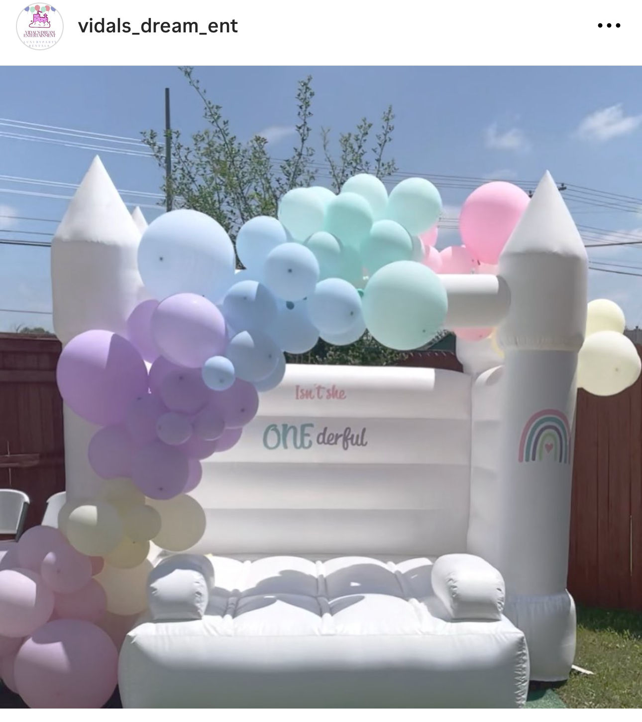 8 by 8 white toddler bounce 