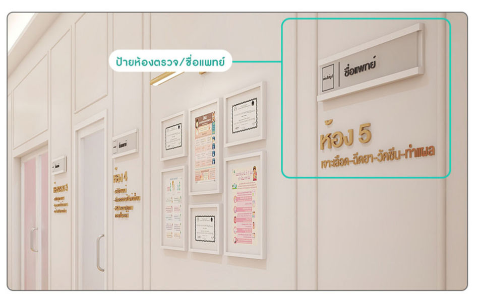 ป้ายห้องตรวจแพทย์