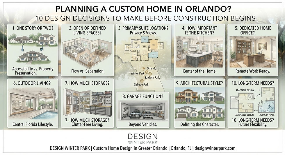 Custom home floor plan and residential design in Orlando
