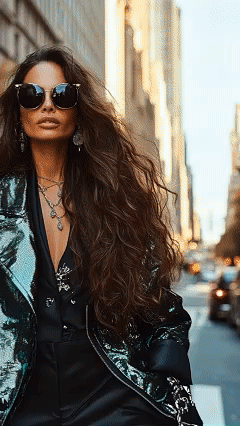 AI generated fashion video, generative AI fashion video, New York City Style rock star fashion video