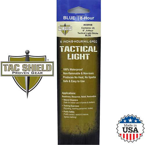Tactical 8 Hour Light Stick 2 Pack Blue 6 inch