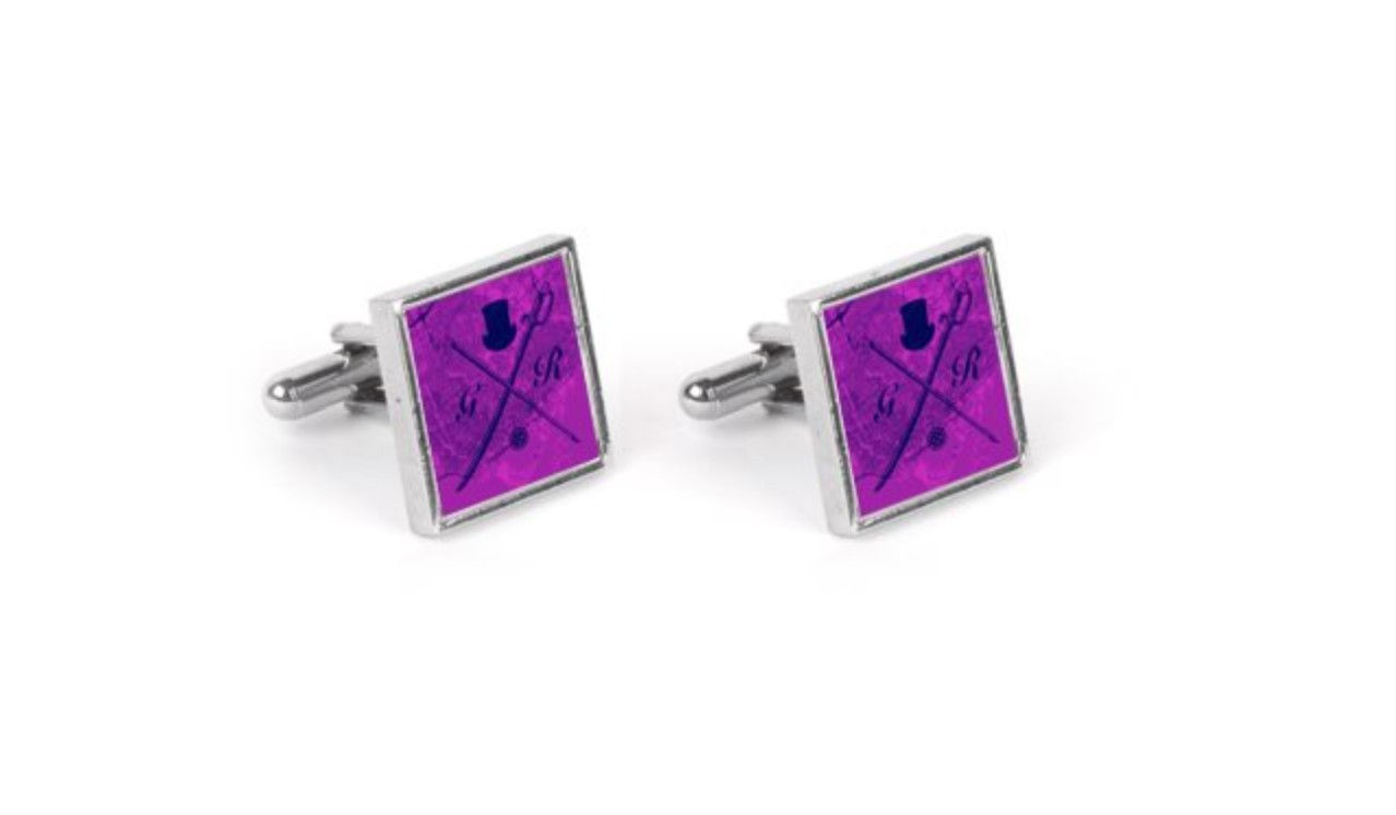 Toronto Street Map Magenta Cufflinks