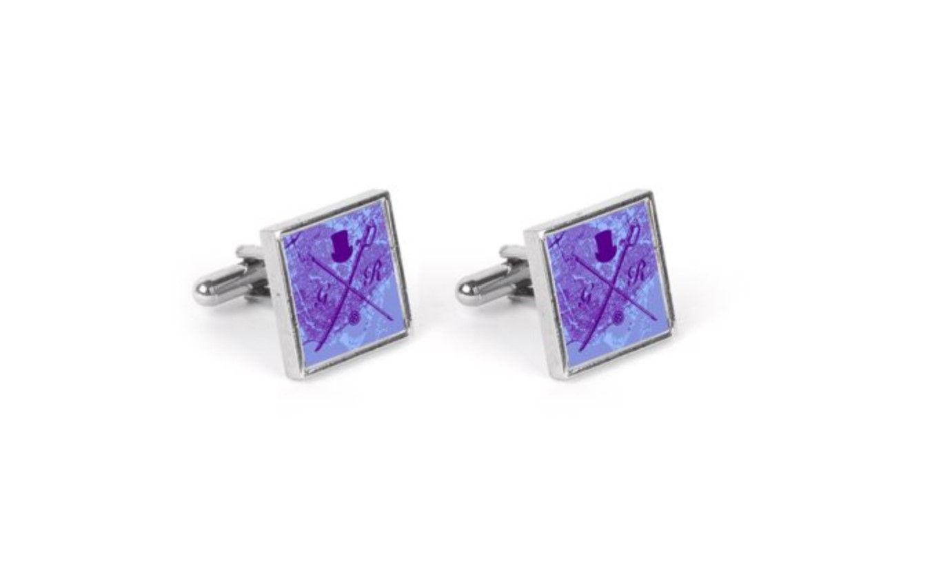 Toronto Street Map Purple Cufflinks