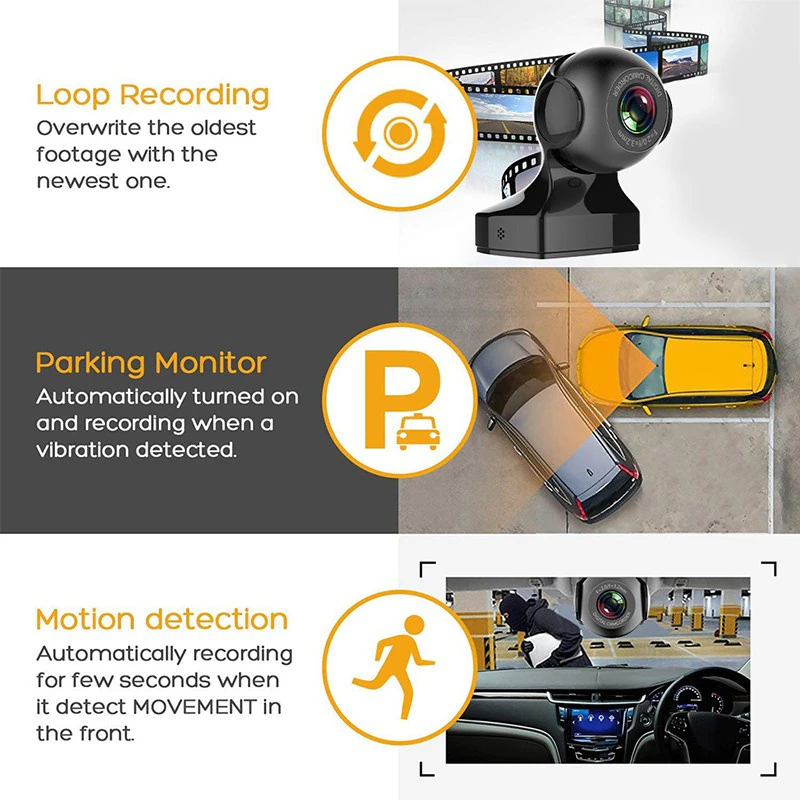 170° WiFi Dash Cam Recorder Car Camera HD 1080P Car DVR Vehicle Video G-Sensor photo 5