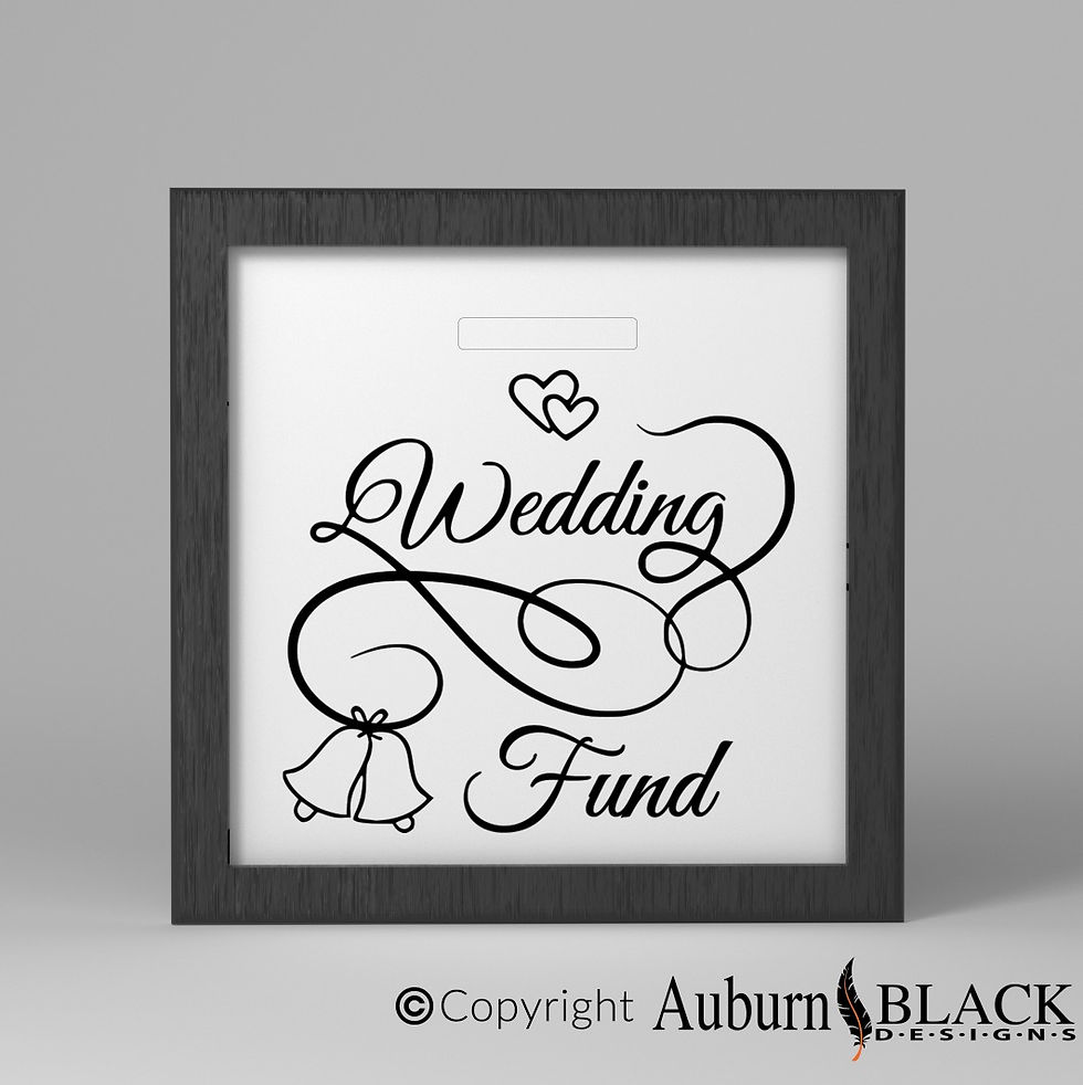 Wedding fund Frame Vinyl Decal with Bells