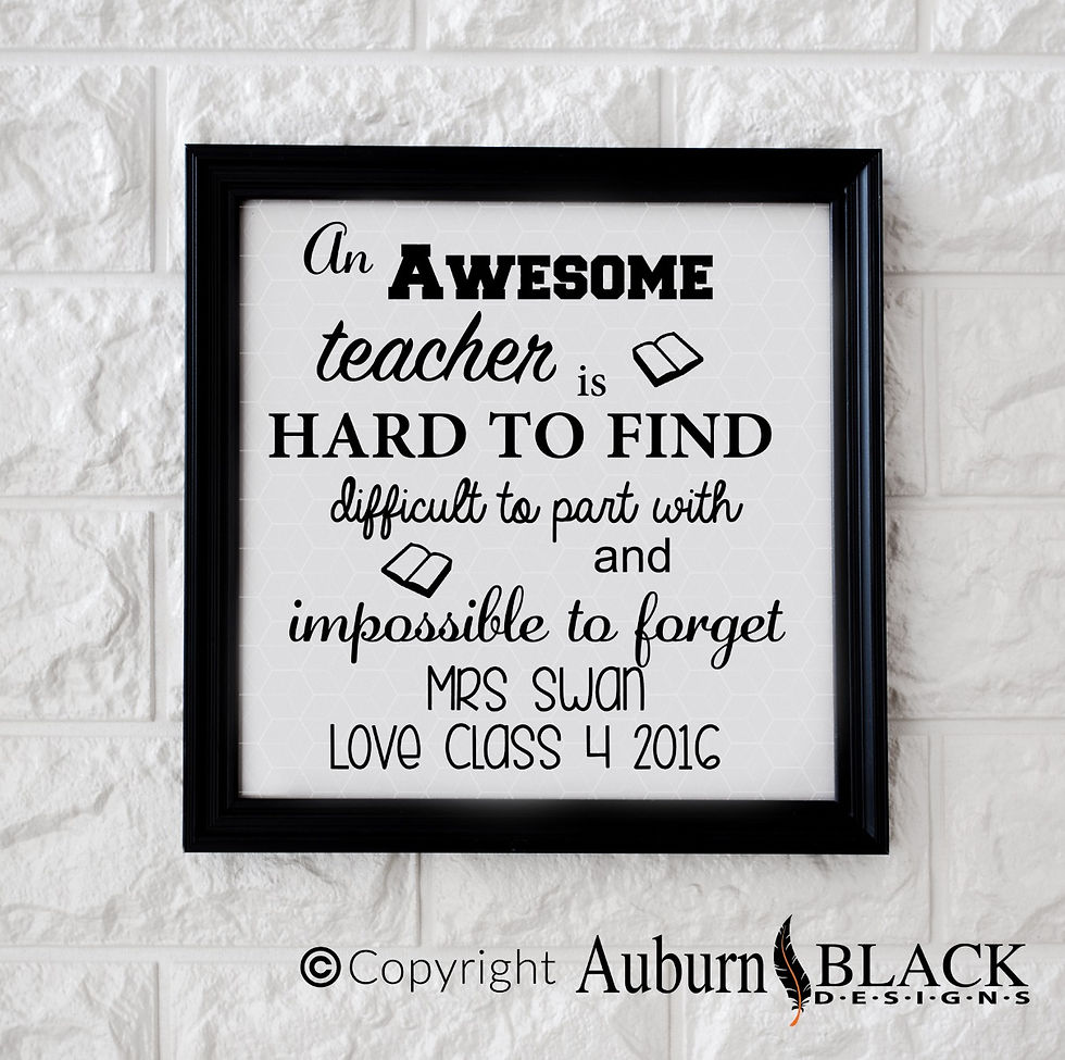 An awesome teacher is hard to find.. Frame Vinyl Decal