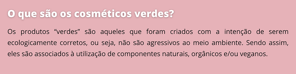 cosméticos naturais e sintéticos