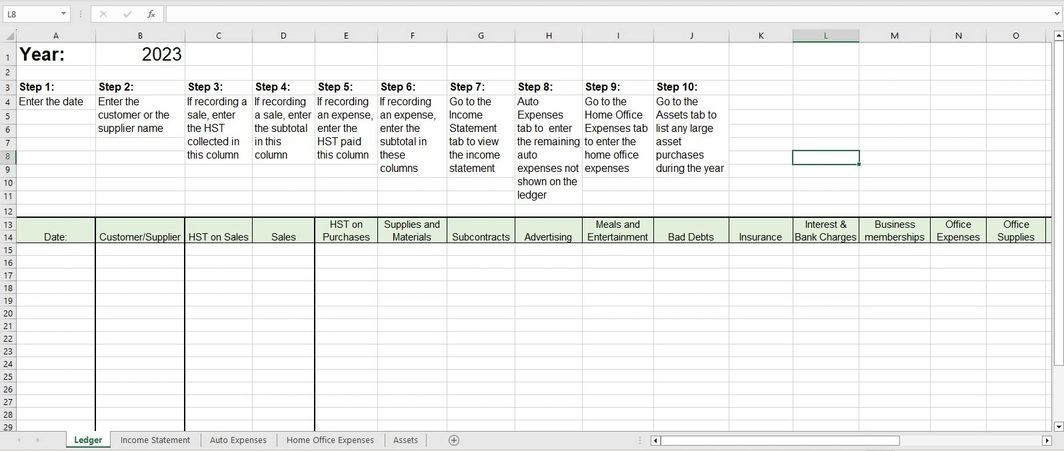 Digital Ledger Book (Digital Download)