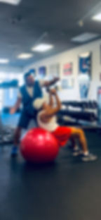 training hard