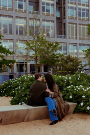 intimate engagement session in LIC