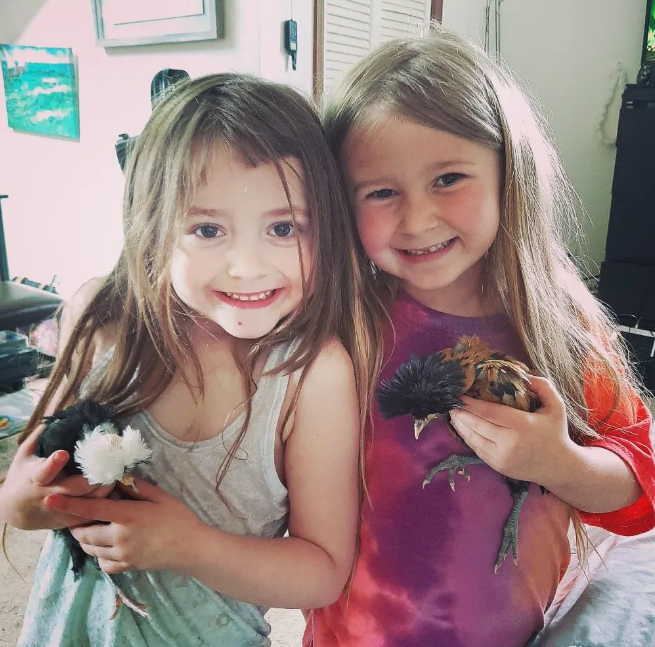 The girls and two Polish chicks