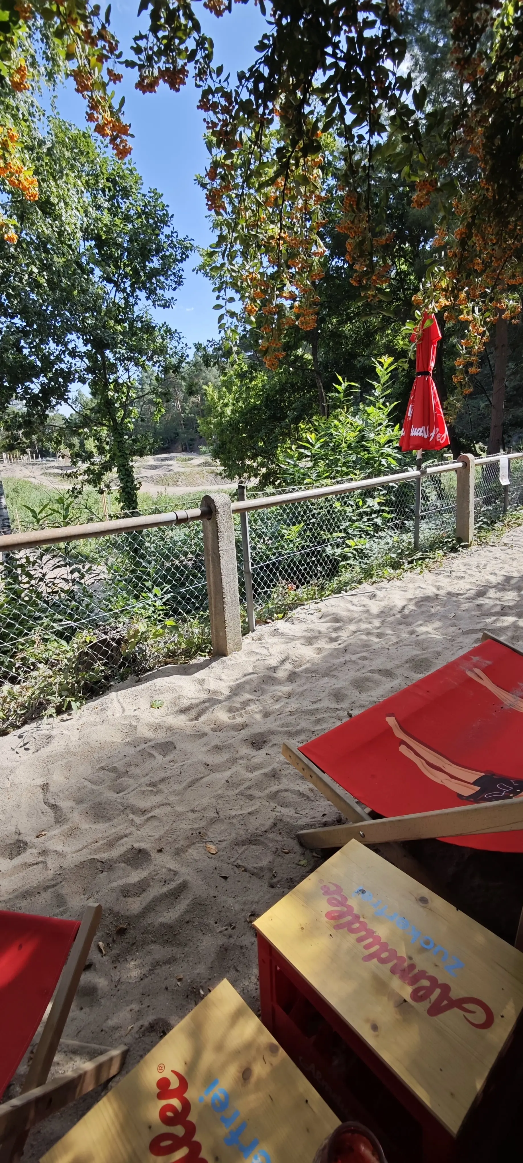 Ausblick von der Waldschenke auf den Pumptrack