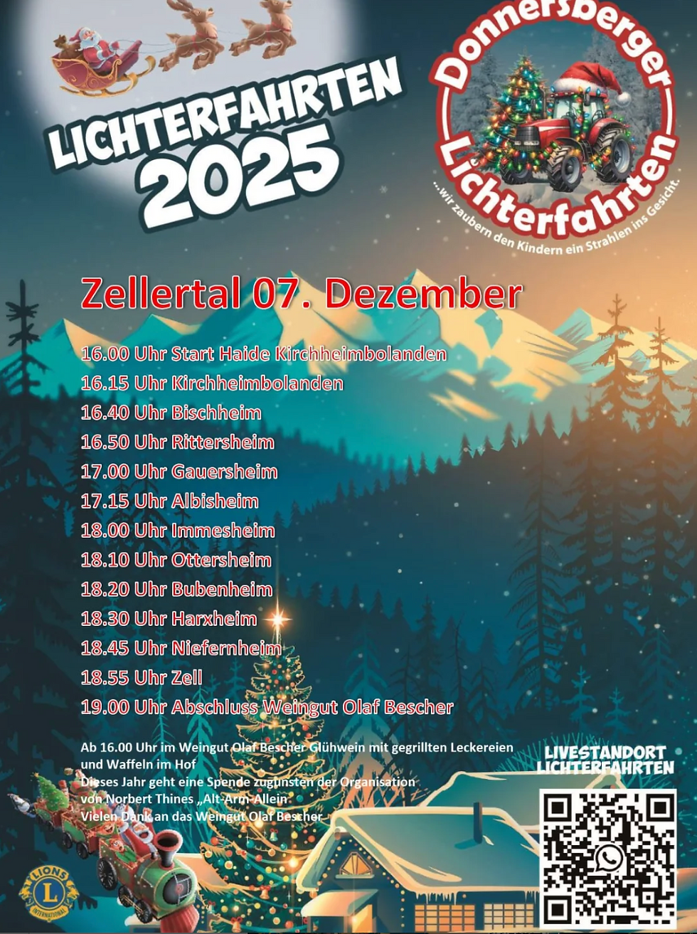 Lichterfahrt Strecke Zellertal