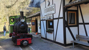 Taking the Stumpfwaldbahn railway through the forest