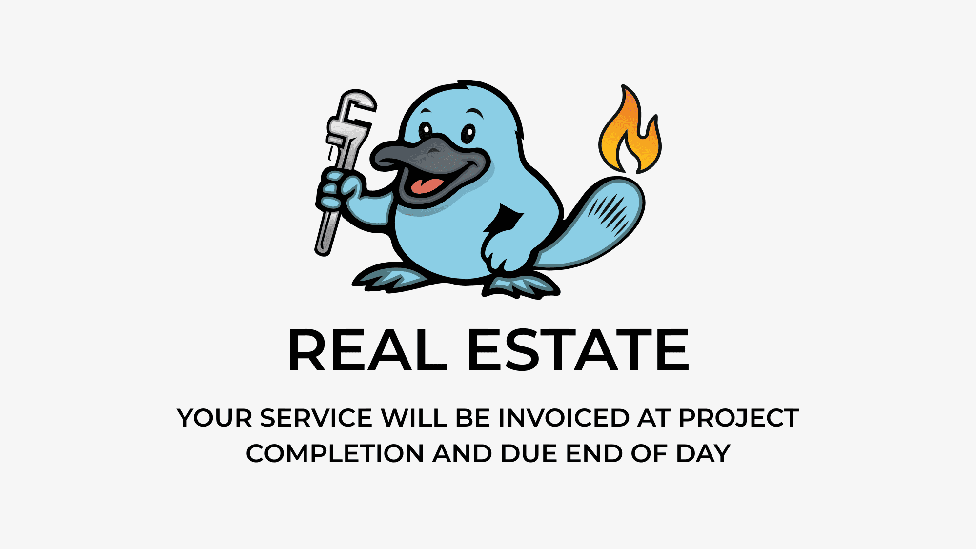 Real estate service to be invoiced at work completion