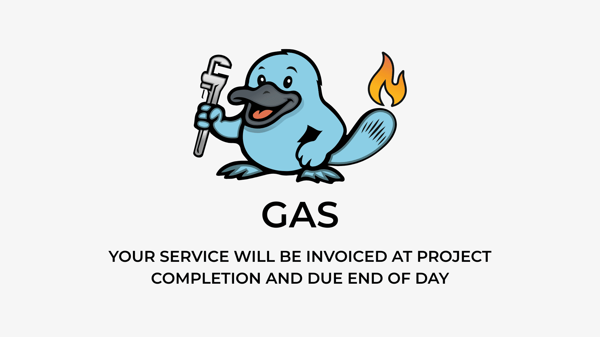 Gas appointment to be invoiced at work completion