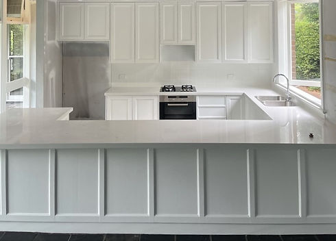 Kitchen resurfaced in crisp white