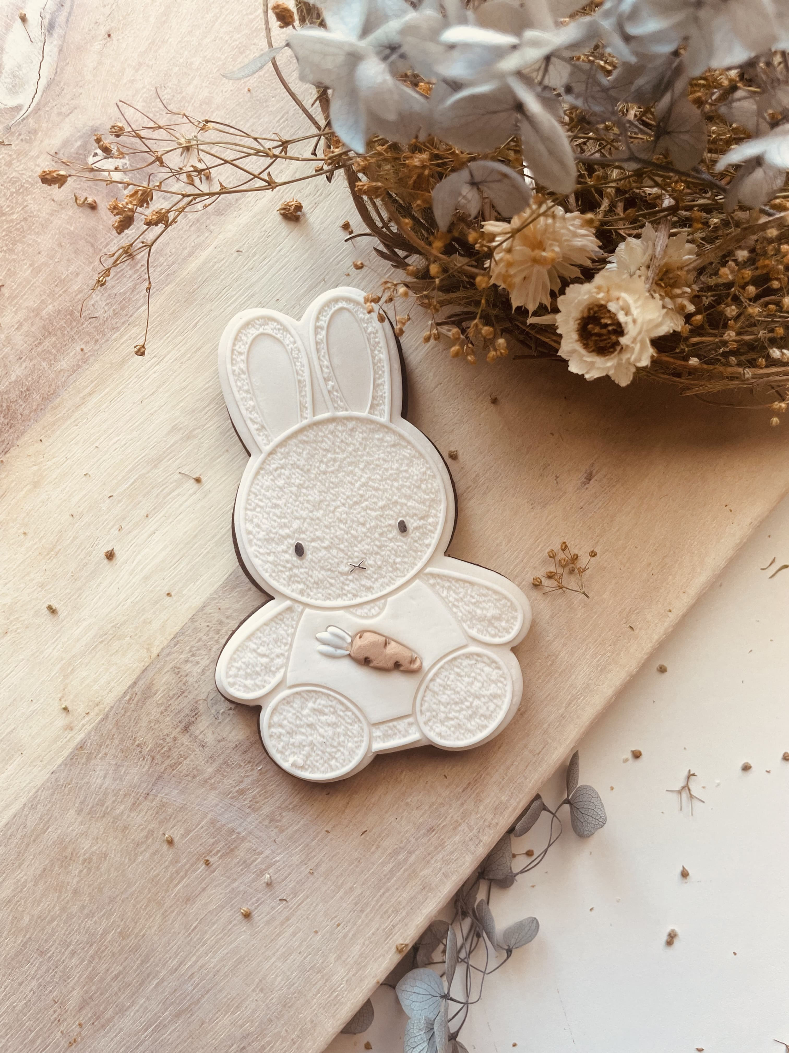 Textured bunny cookie with untextured singlet