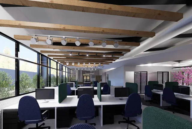Desk spaces in the new Well Life building