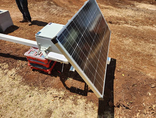 Solar panel from a solar cctv installation pre-mounting