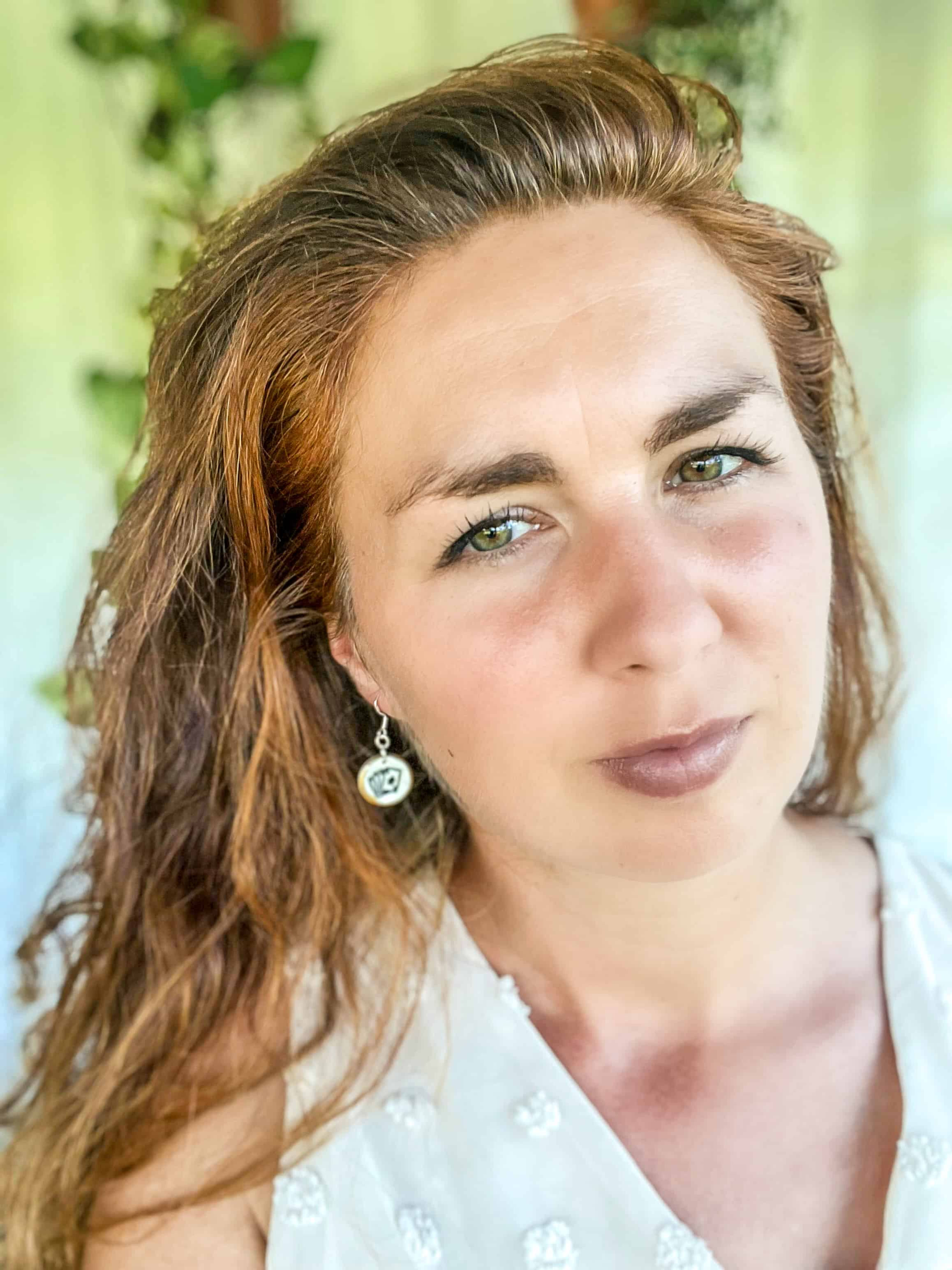 Playing Cards Porcelain Earrings with Gold Lustre