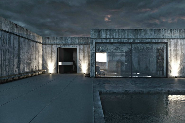 Raw Concrete Wall and Slab