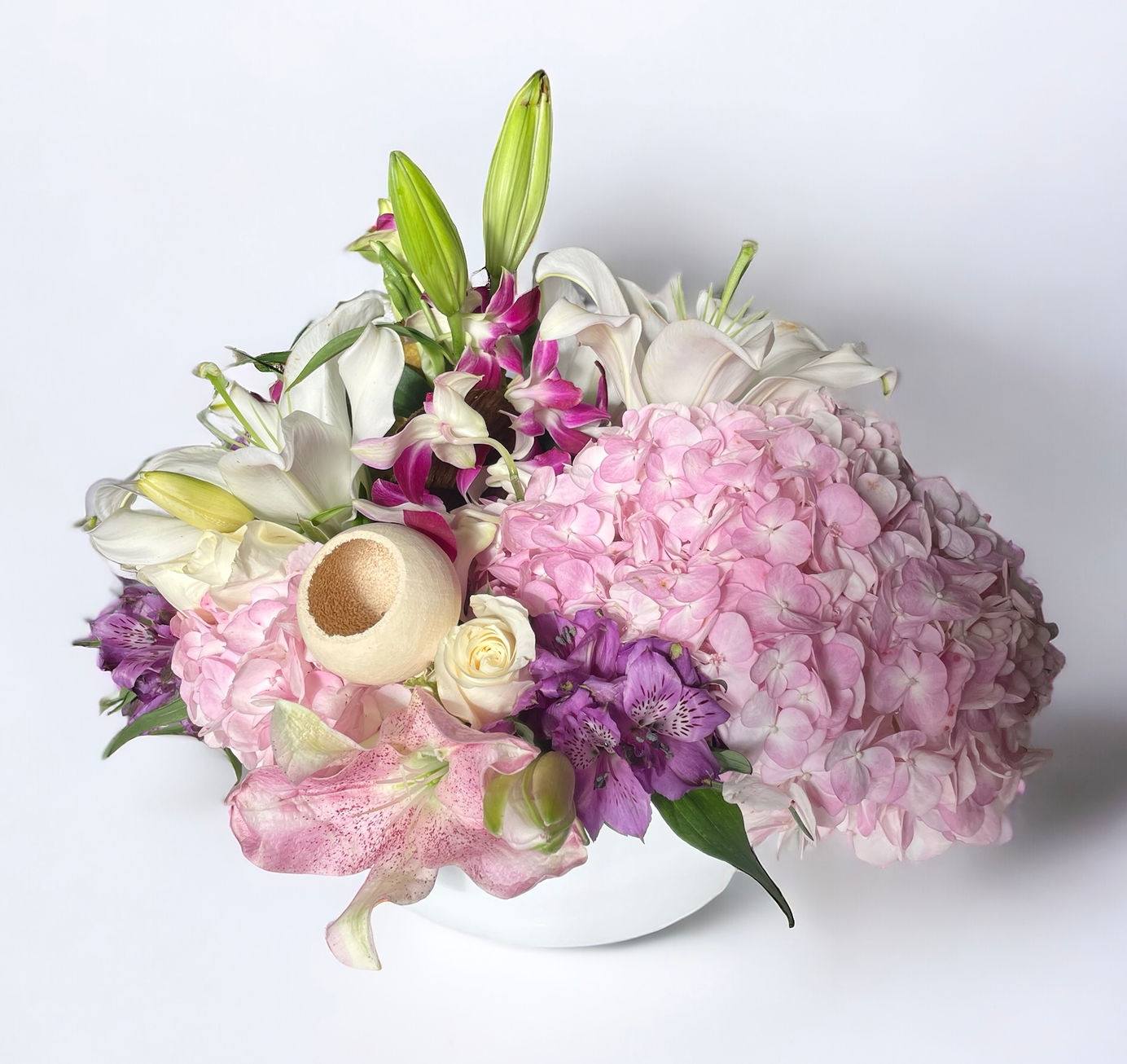 Lilies and Hydrangeas