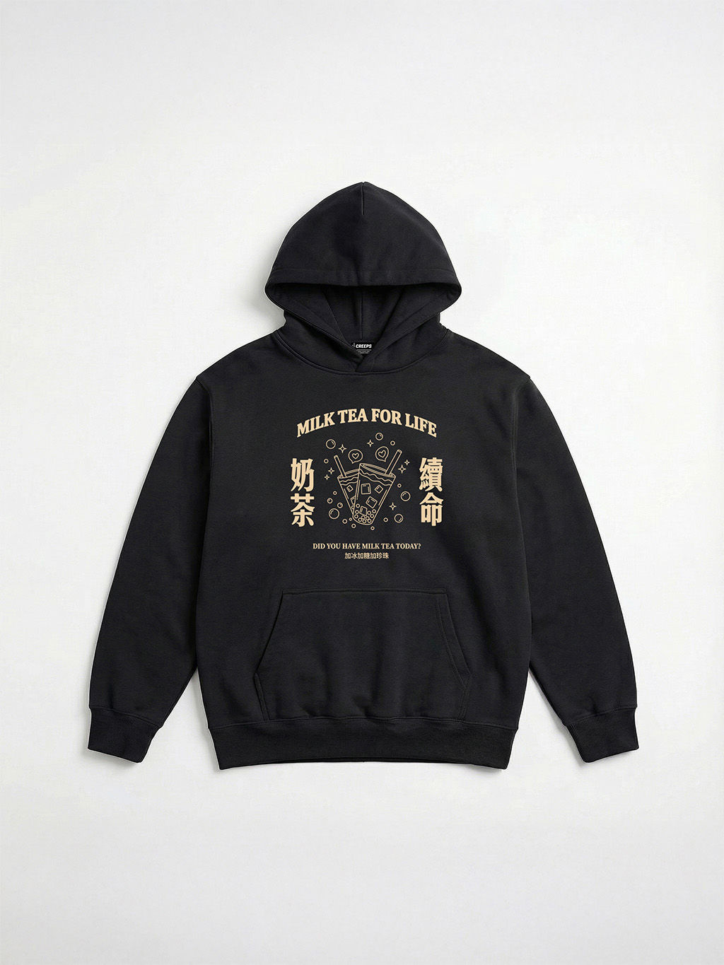 CREEPS / MILK TEA ADDICTED HEAVYWEIGHT PIQUE HOODIE 420G